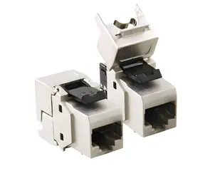 EFB Keystone konektor RJ45 STP stříbrná / Síťový konektor / Cat.6A / 500 MHz / stíněný