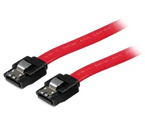 StarTech SATA kabel se západkou červený / Kabel / SATA 7-pin - SATA 7-pin / 0,3 m / 6 Gbit/s