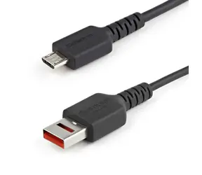 StarTech Secure Charging Cable Adapter černá / Bezpečnostní nabíjecí adaptér / USB-A - Micro-USB B / 12 W / 1 m