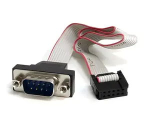 StarTech Sériový kabel DB9-IDC panelová montáž šedá / Kabel / DB-9 / IDC / 40,6 cm