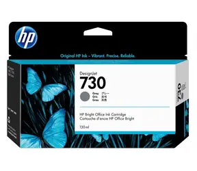 HP 730 šedá / Inkoustová kazeta / 130 ml / DesignJet T1600, T1700, T2600