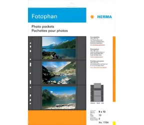 Herma Fotosichthüllen 9x13 cm černá / Euroobaly na fotografie / 10 ks
