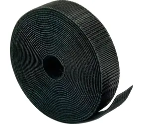 Schwaiger Páska se suchým zipem černá / Organizace kabeláže / 12 mm / 2 mm / 3 m