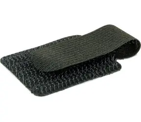 Schwaiger Klett nástěnný klip černá / Kabelový klip / 90 x 12 x 2 mm / 10 ks