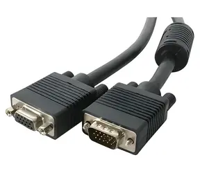 MediaRange VGA prodlužovací kabel černá / Prodlužovací kabel / VGA (D-Sub) samec/samice / 1,8 m