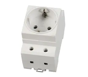 EFB Zásuvka na DIN lištu šedá / Zásuvka / 16 A / 2P / IP20