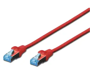Digitus / Patch kabel / Cat5E / SF/UTP / červený / 3 m