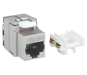 Intellinet Keystone modul Cat6a FTP stříbrná / Keystone modul / RJ-45 / IDC / stíněný / bez nářadí