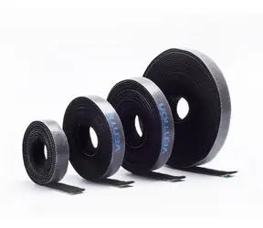 Vention stahovací páska na suchý zip 5 m černá / Stahovací páska / Nylon / Šířka 11 mm
