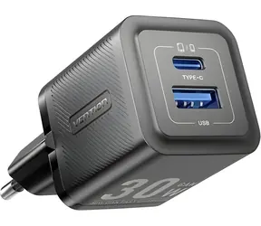 Vention nabíječka GaN 1x USB-C + 1x USB-A / Nabíječka / PD 30W