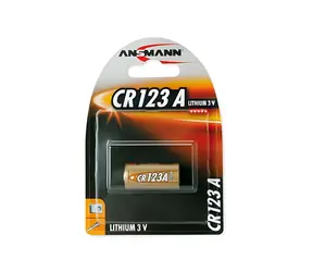 Ansmann Baterie CR123A / Lithiová baterie / 3V / 1400 mAh / 1 ks