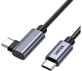 Unitek Kabel USB-C - USB-C černo-stříbrná / Kabel / USB-C (M) - USB-C (M) / 0,5 m