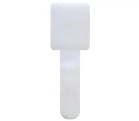 Schwaiger Klett nástěnný klip bílá / Kabelový klip / 90 x 12 x 2 mm / 10 ks