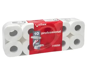 Celtex Professional bílý / Toaletní papír / 2vrstvý / 160 útržků / 10 ks