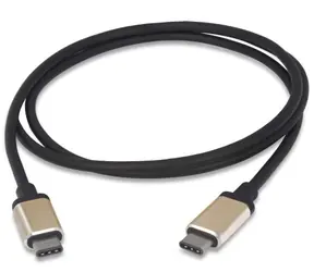 PremiumCord USB-C - USB-C černá / Kabel / USB 3.1 / 10 Gbps / hliníkové konektory / 0,5 m