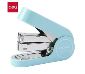DELI Sešívačka LonGreen EASY světle modrá / Mini / 25 listů / 24/6 & 26/6 / 50 spon / recyklovaný plast
