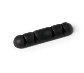 Durable Cavoline Clip 4 grafitová / Samolepicí kabelový klip / 2 ks / Pro kabely do 5 mm