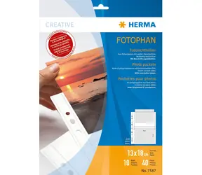 Herma Fotosichthüllen 13x18 cm bílá / Euroobaly na fotografie / 10 ks