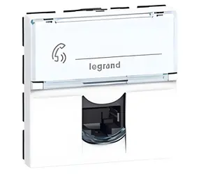 Legrand LCS3 MOSAIC bílá / Zásuvka / RJ45 FTP Cat5E / 2 moduly