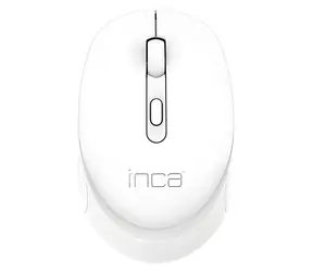 INCA IWM-243RB bílá / Bezdrátová myš / Silent / 1600 DPI / 4 tlačítka / 2.4 GHz / USB-A