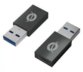 Conceptronic OTG adaptér USB-A - USB-C černá / Adaptér / 2 ks / USB 3.0 / Hliníkové tělo