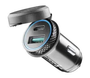 Interphone Nabíječka do zapalovače motocyklu / Nabíječka / USB-C + USB-A / 4,2 A / hliníkové tělo