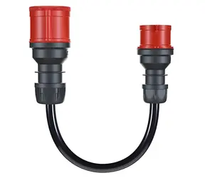 go-e adaptérový kabel CEE32 3f 32A na CEE16 1f 16A černá / Adaptér / 30 cm / IP55