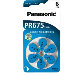 Panasonic AZ675/V675/PR675 / Baterie do naslouchadel / 1,4 V / 6 ks