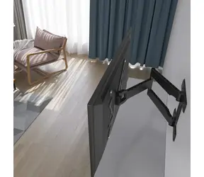 Hama Ultraslim černá / Nástěnný držák TV / pohyblivý / prodloužený / VESA 400x400 / 32-65" / 50 kg