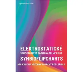 SYMBIO Elektrostatická flipchart fólie zelená / Flipchart fólie / 500x700 mm / 25 ks