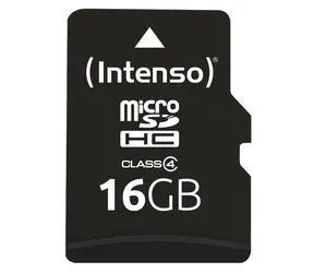 Intenso microSD 16GB / Paměťová karta / microSDHC / Class 4 / SD adaptér