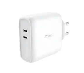 Trust Maxo 65W bílá / Nabíječka / 65W / 2x USB-C