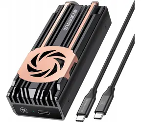 Graugear USB4.0 hliníkový box s ventilátorem / Externí box pro M.2 SSD / USB4.0 / hliníkové tělo / ventilátor