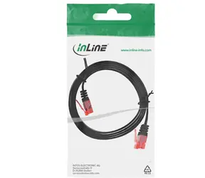 InLine černá / Patch kabel / Cat.6 / U/UTP / plochý / RJ-45 / 1,5 m