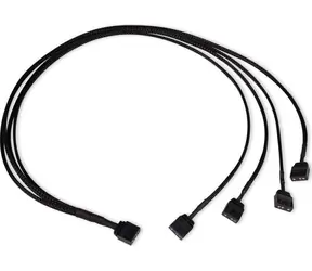 Alphacool Y-Splitter aRGB 3-Pin na 4x 3-Pin černá / Kabel / aRGB rozbočovač / 60 cm