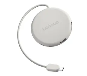 Lenovo Slim USB-C Hub šedá / USB-C hub / 4 porty / HDMI 60 Hz / USB-A