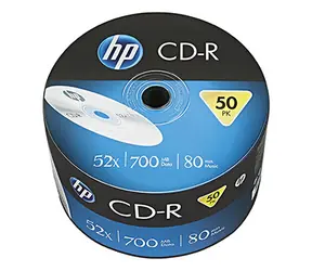 HP CD-R 700MB 52x 50ks / Záznamové médium / Spindl / 80 min / bez potisku