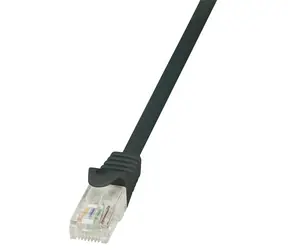 LogiLink UTP Cat.5e černý / Patch kabel / 10 m / RJ45 - RJ45