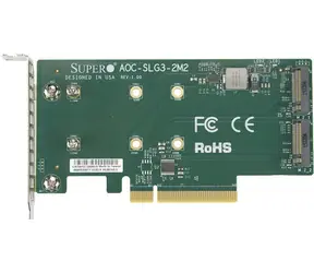 SuperMicro AOC-SLG3-2M2 / Řadič / PCI Express / M.2