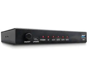 Lindy HDMI rozbočovač 4 porty černá / Rozbočovač HDMI / 4K 30Hz / 3D / 1x vstup, 4x výstup HDMI