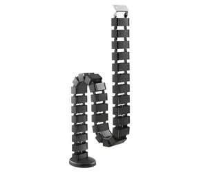 Powerton ERGO GANSO černý / Organizér kabelů / 30 článků / ocel, ABS / 1300 x 67 x 35 mm