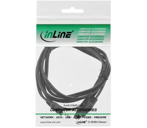 InLine Y audio kabel Jack 3,5 mm - 2x Jack 3,5 mm černá / Audio kabel / Y-rozbočovač / 2 m