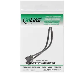 InLine Y-kabel pro PWM ventilátory / Rozbočovací kabel / 4-pin PWM > 2x 4-pin PWM / 15 cm