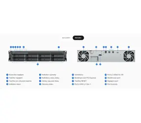 Synology RackStation RS1226+ / NAS / 8x SATA III / AMD Ryzen V1500B / 4GB RAM / 2x 2,5GbE LAN