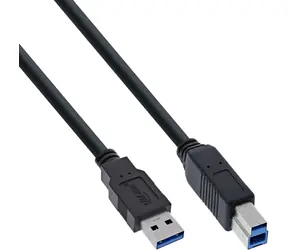 InLine USB-A - USB-B černá / Kabel / USB 3.0 / 5 Gbps / 2 m
