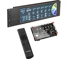 Lamptron CU135 černá / Kontrolér ventilátorů a LED / Display / ARGB / 6 kanálů