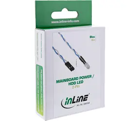 InLine Propojovací kabel HDD-LED/Power-LED modrá / Propojovací kabel / 80 cm