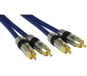 InLine Propojovací kabel Cinch modrá / Kabel / 2x RCA (Cinch) - 2x RCA (Cinch) / 0,5 m