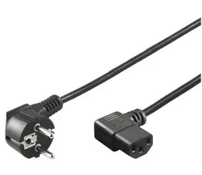 Goobay 50080 černá / Napájecí kabel / CEE 7/7 - IEC C13 / zahnutý / 2 m