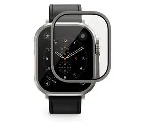 Epico UNUM SapphireShield stříbrná / Ochranné sklo / pro Apple Watch Ultra 49mm / Syntetický safír / Titanový rámeček